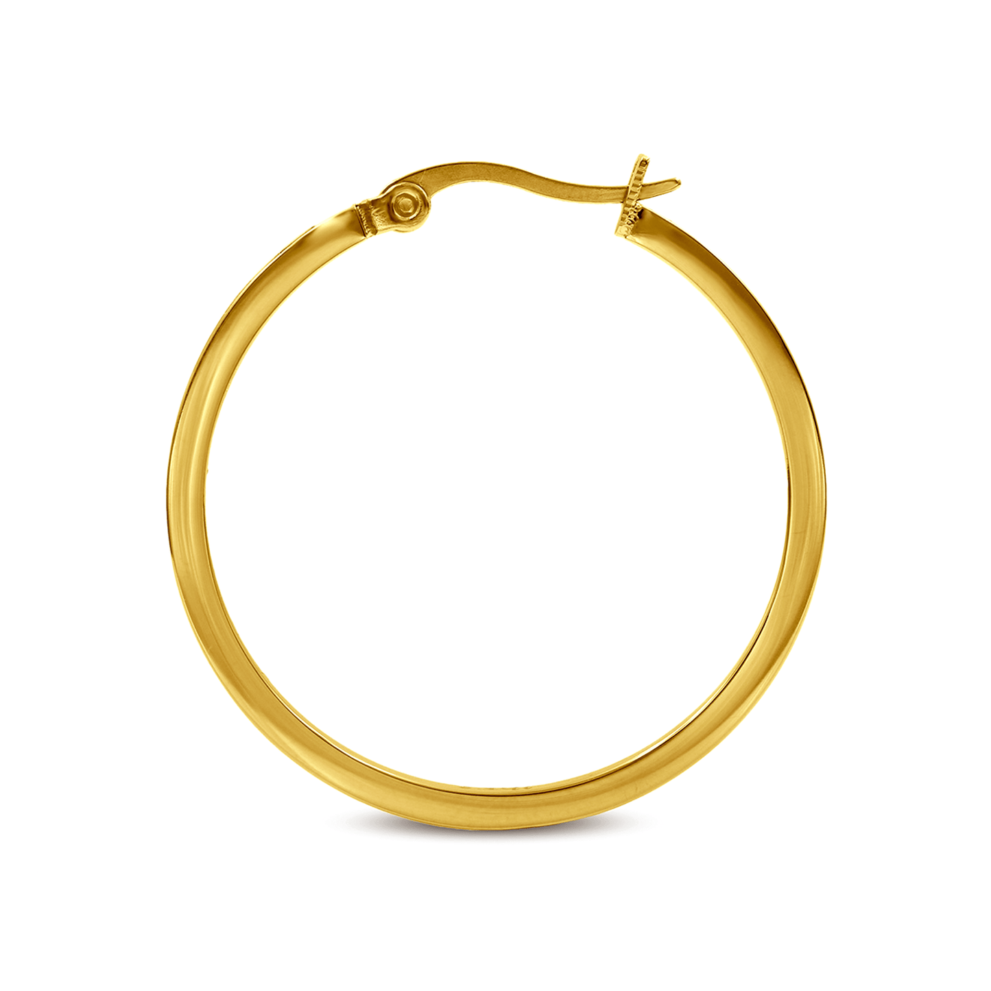 ER312G B.Tiff Gold Pavé 42 - Stone Classic Medium Hoop Earrings - PBNJ FASHIONS