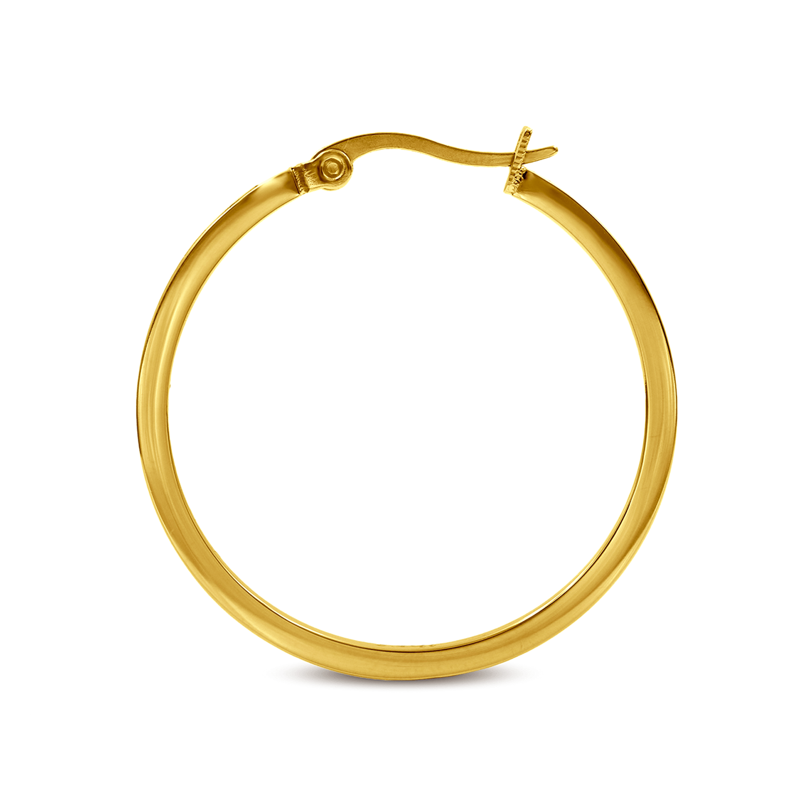 ER312G B.Tiff Gold Pavé 42 - Stone Classic Medium Hoop Earrings - PBNJ FASHIONS
