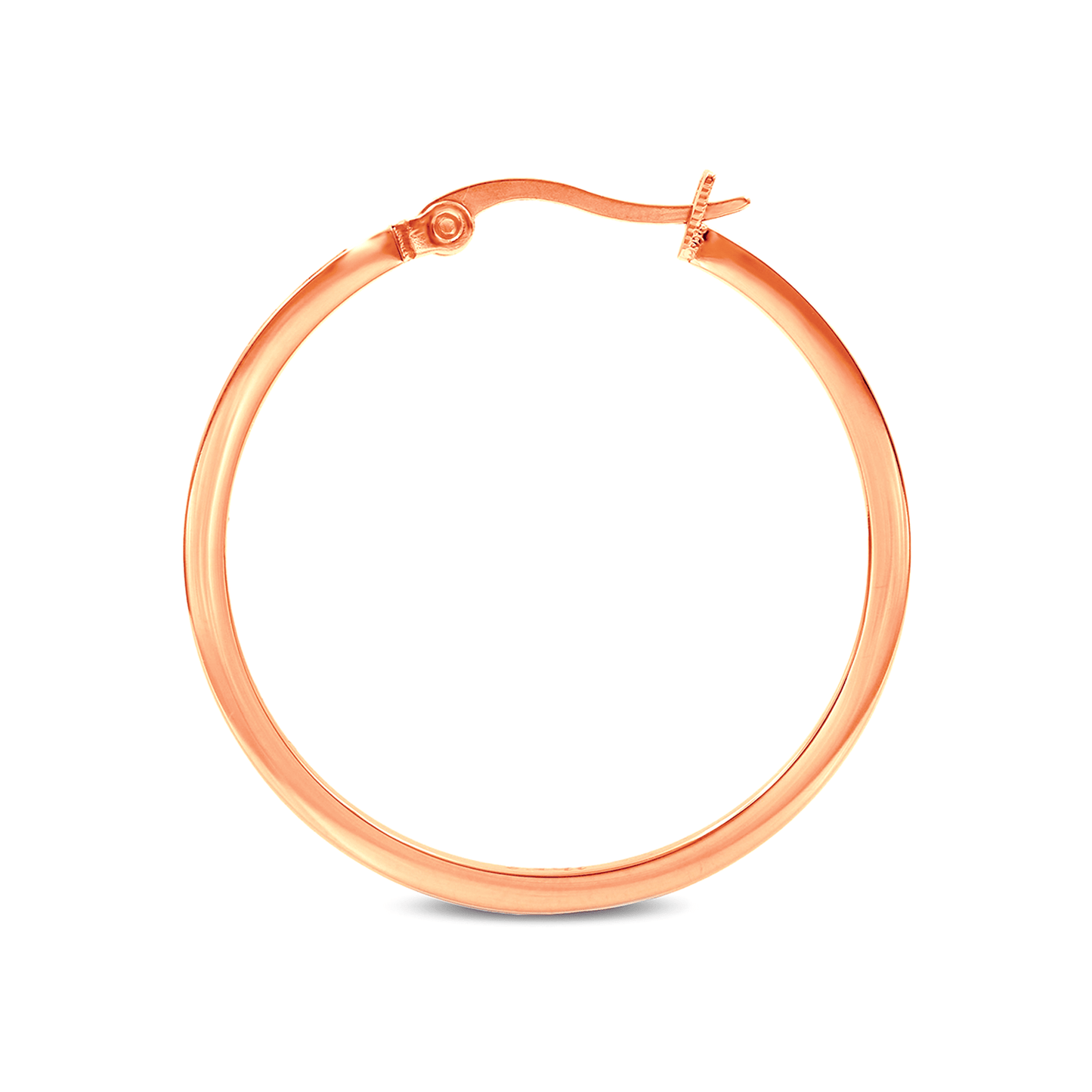 ER312RG B.Tiff Rose Gold Pavé 42 - Stone Classic Medium Hoop Earrings - PBNJ FASHIONS