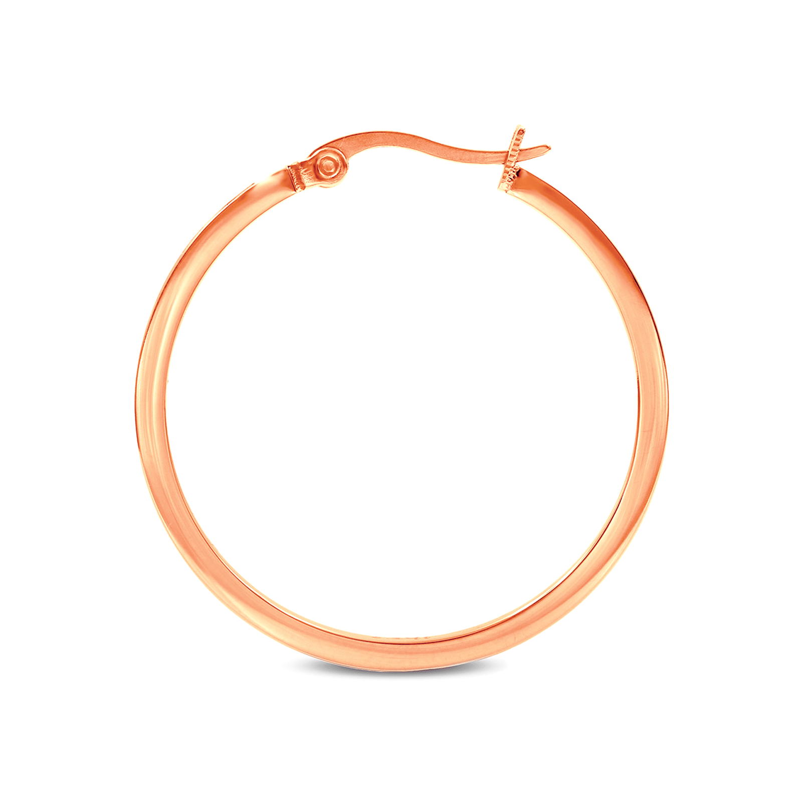 ER312RG B.Tiff Rose Gold Pavé 42 - Stone Classic Medium Hoop Earrings - PBNJ FASHIONS