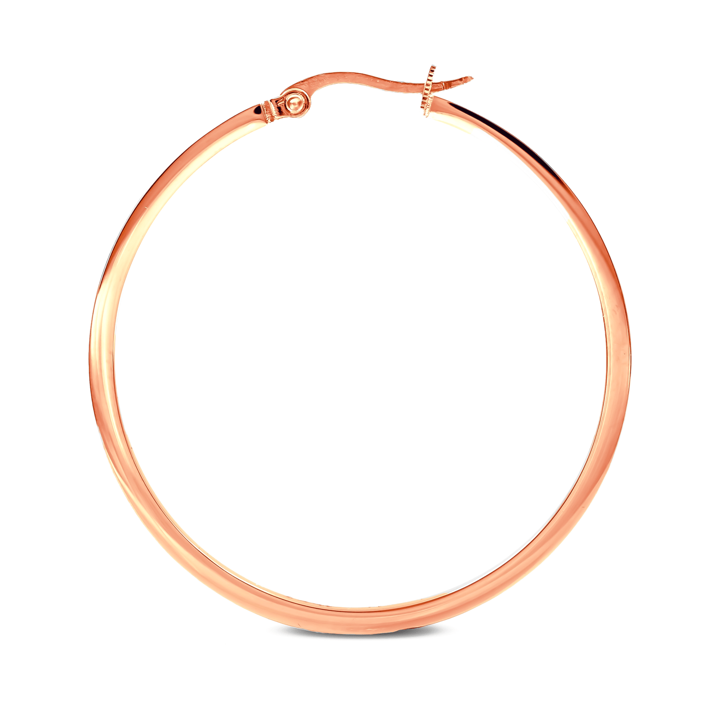 ER317RG B.Tiff Rose Gold Pavé 58 - Stone Classic Large Hoop Earrings - PBNJ FASHIONS