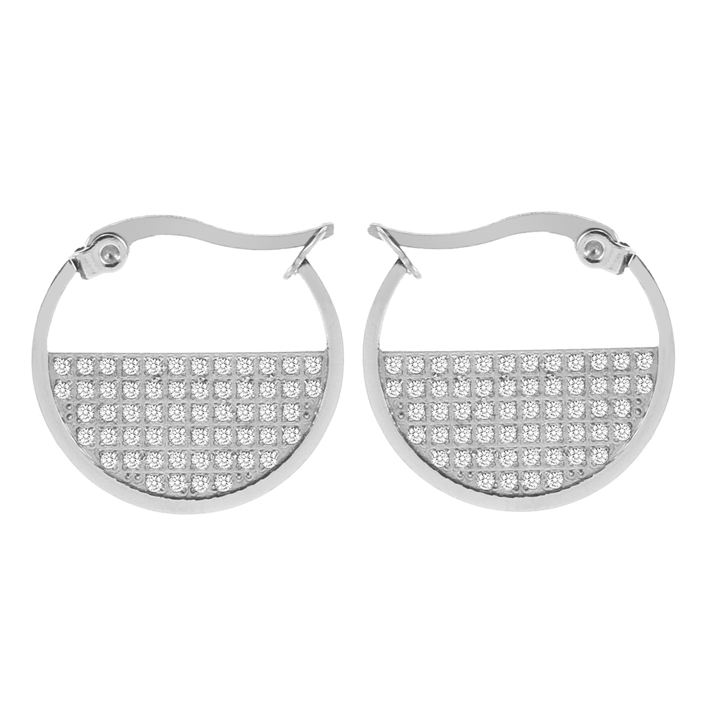 ER500W B.Tiff Pavé Lune Earrings - PBNJ FASHIONS