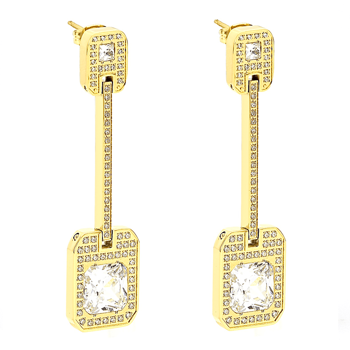 ER650G B.Tiff Gold Soirée Earrings - PBNJ FASHIONS