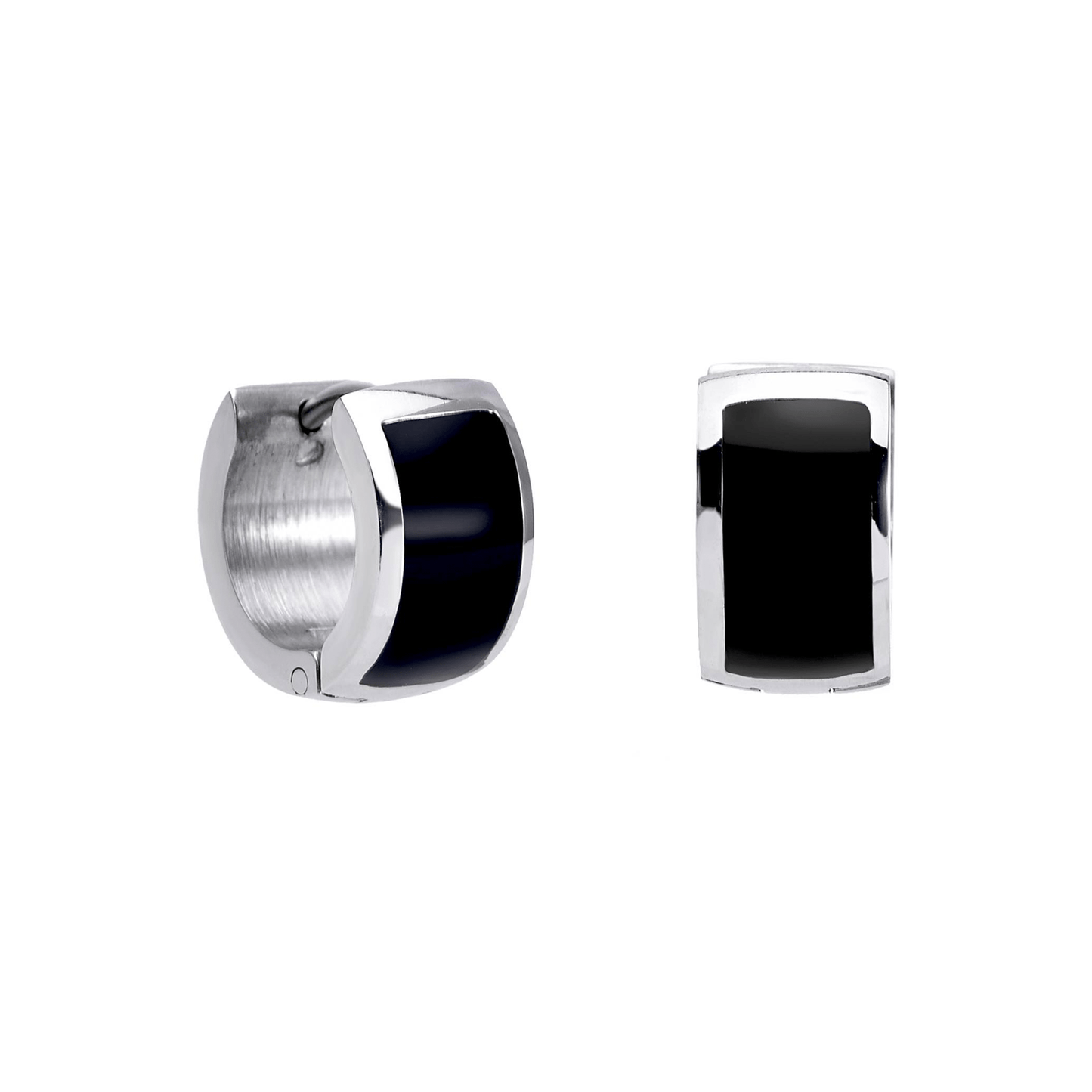 ER800WB B.Tiff Black Enamel Earrings - PBNJ FASHIONS