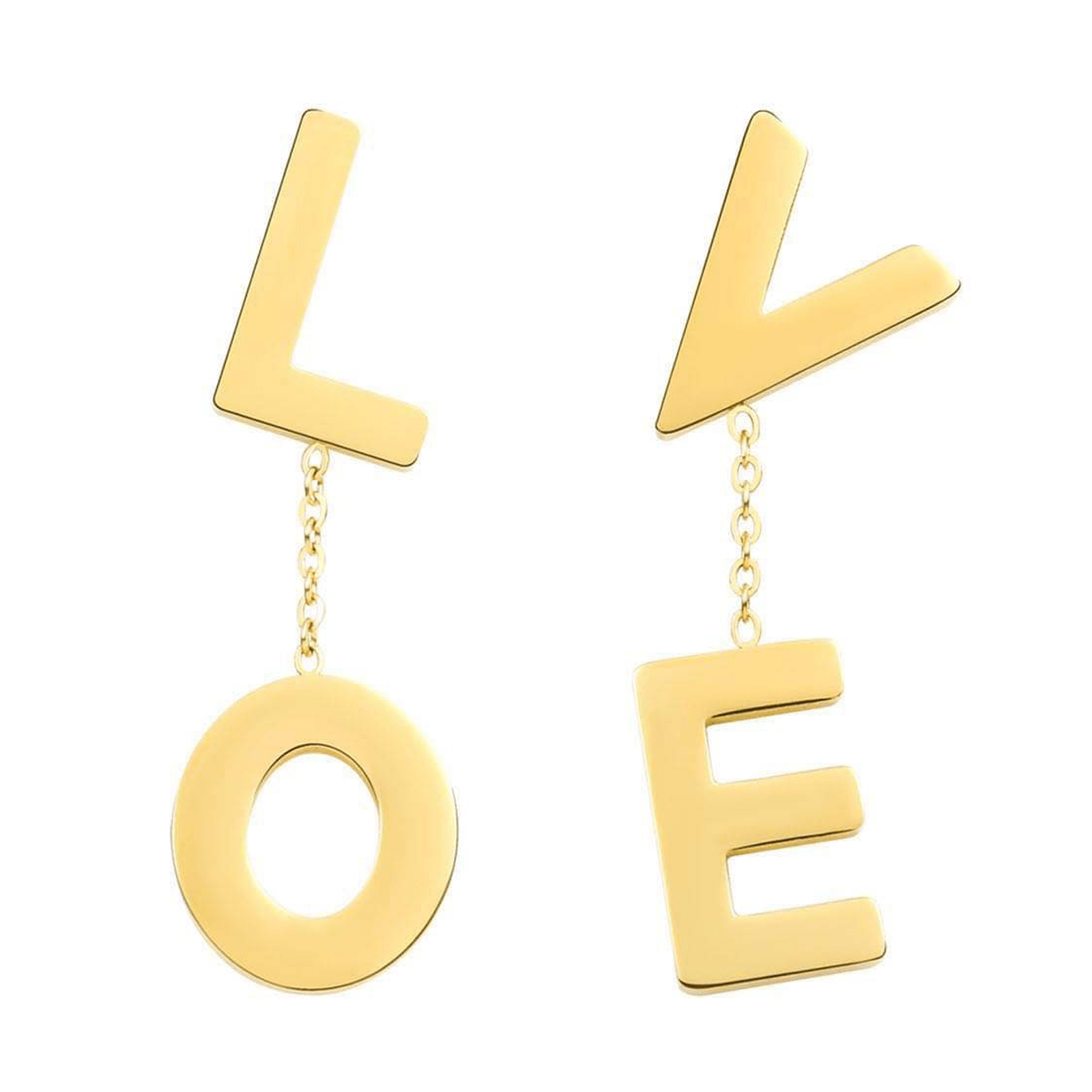 ERloveG B.Tiff Gold Love Earrings - PBNJ FASHIONS