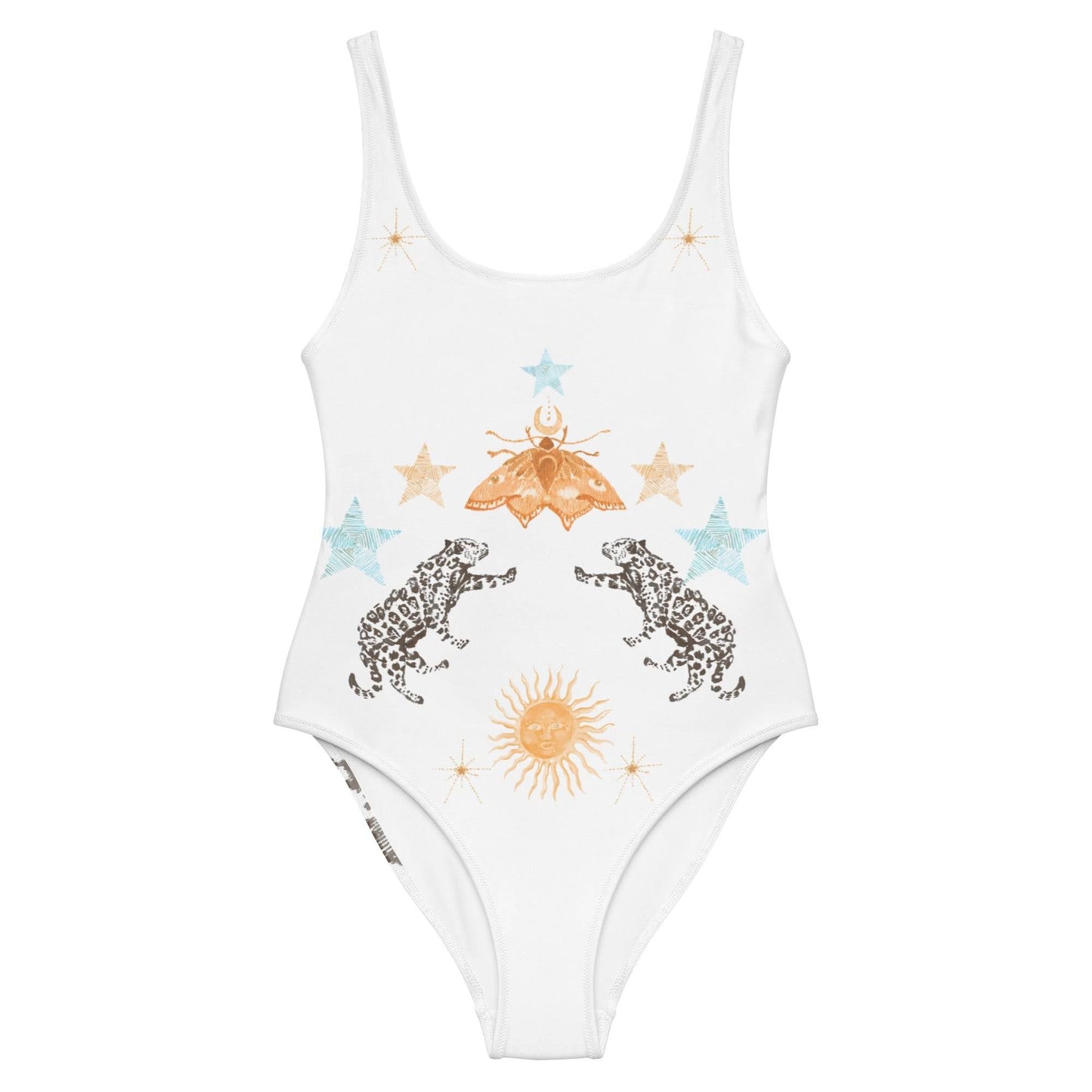 Lyra One Piece Swimsuit in White Jaguar