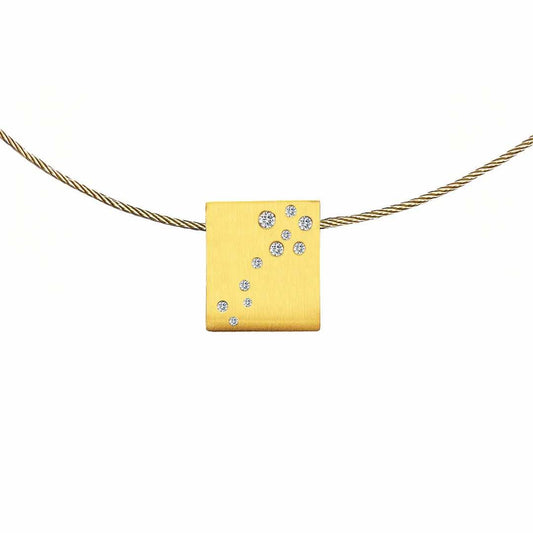 PT094G B.Tiff Gold Pavé Galaxie Pendant - PBNJ FASHIONS