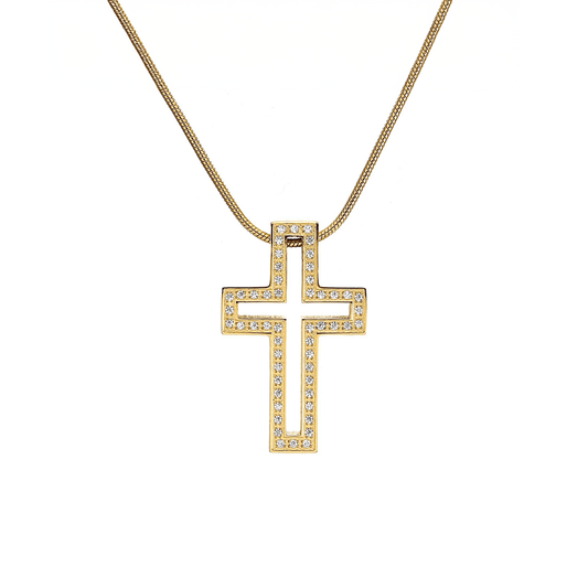 PT098G B.Tiff Gold Lumière Cross Pendant - PBNJ FASHIONS
