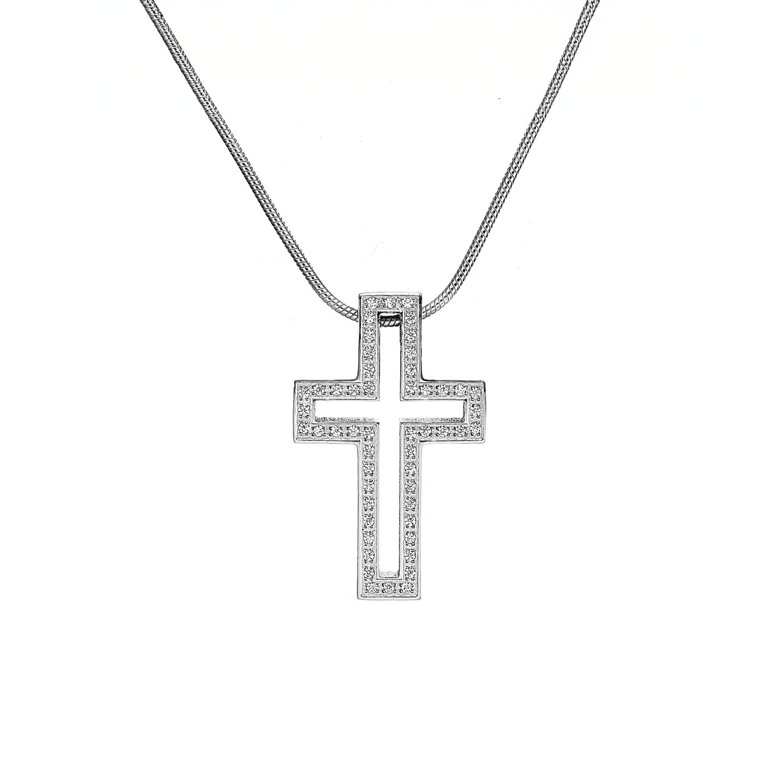 PT098W B.Tiff Lumière Cross Pendant - PBNJ FASHIONS