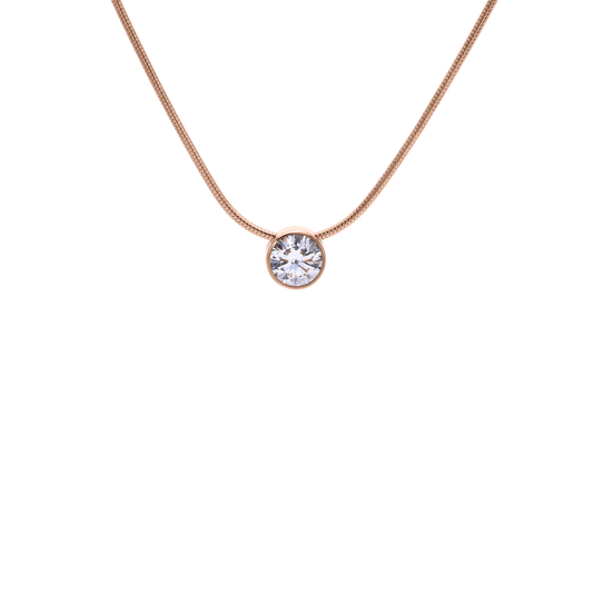 PT101RG B.Tiff Rose Gold 1 ct Solitaire Pendant - PBNJ FASHIONS