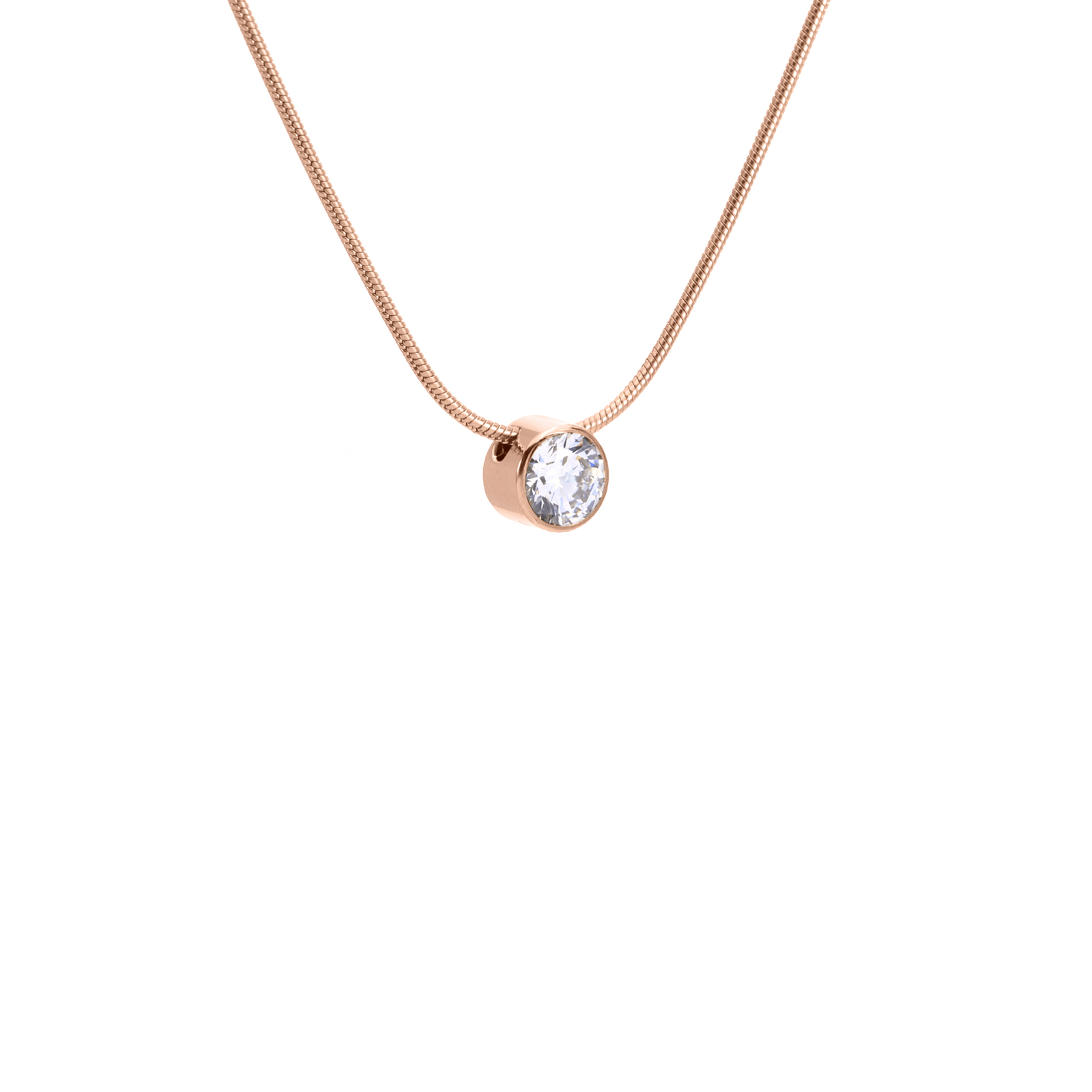 PT101RG B.Tiff Rose Gold 1 ct Solitaire Pendant - PBNJ FASHIONS