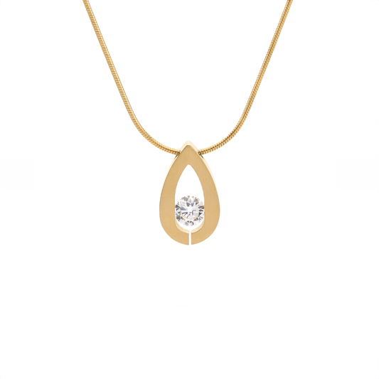 PT106G B.Tiff Gold Drop Pendant - PBNJ FASHIONS