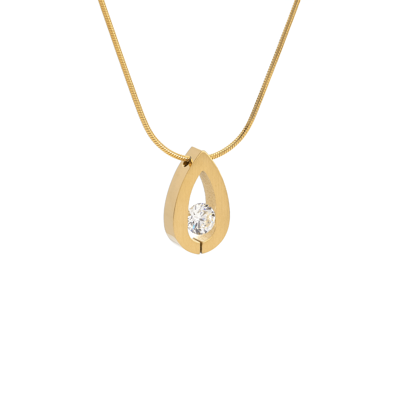 PT106G B.Tiff Gold Drop Pendant - PBNJ FASHIONS