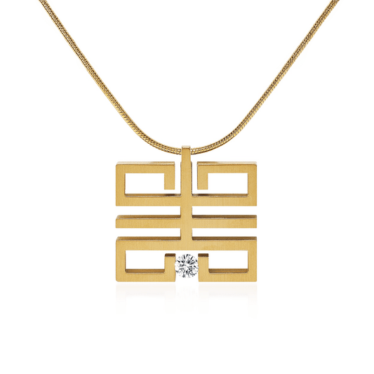 PT114G B.Tiff Gold Feliĉo Pendant - PBNJ FASHIONS