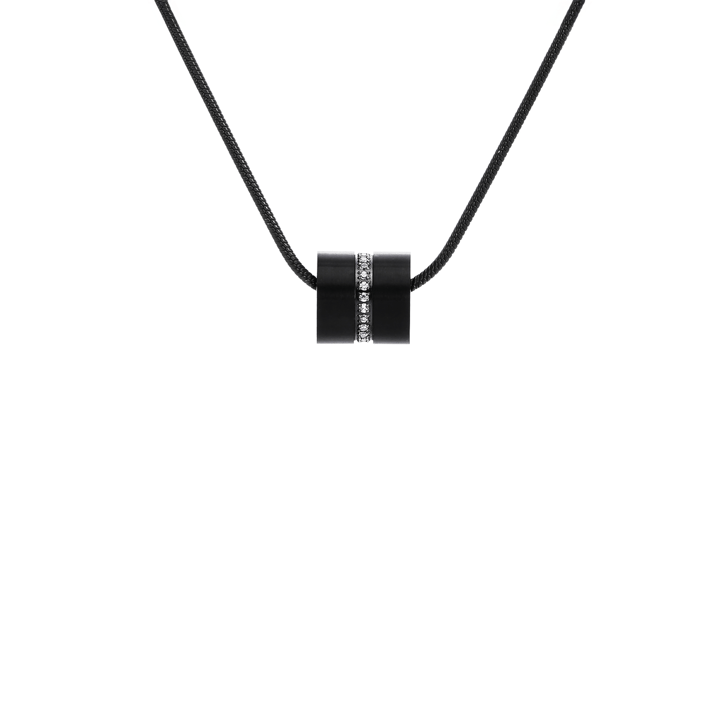 PT118B B.Tiff Black Barrel Pendant - PBNJ FASHIONS