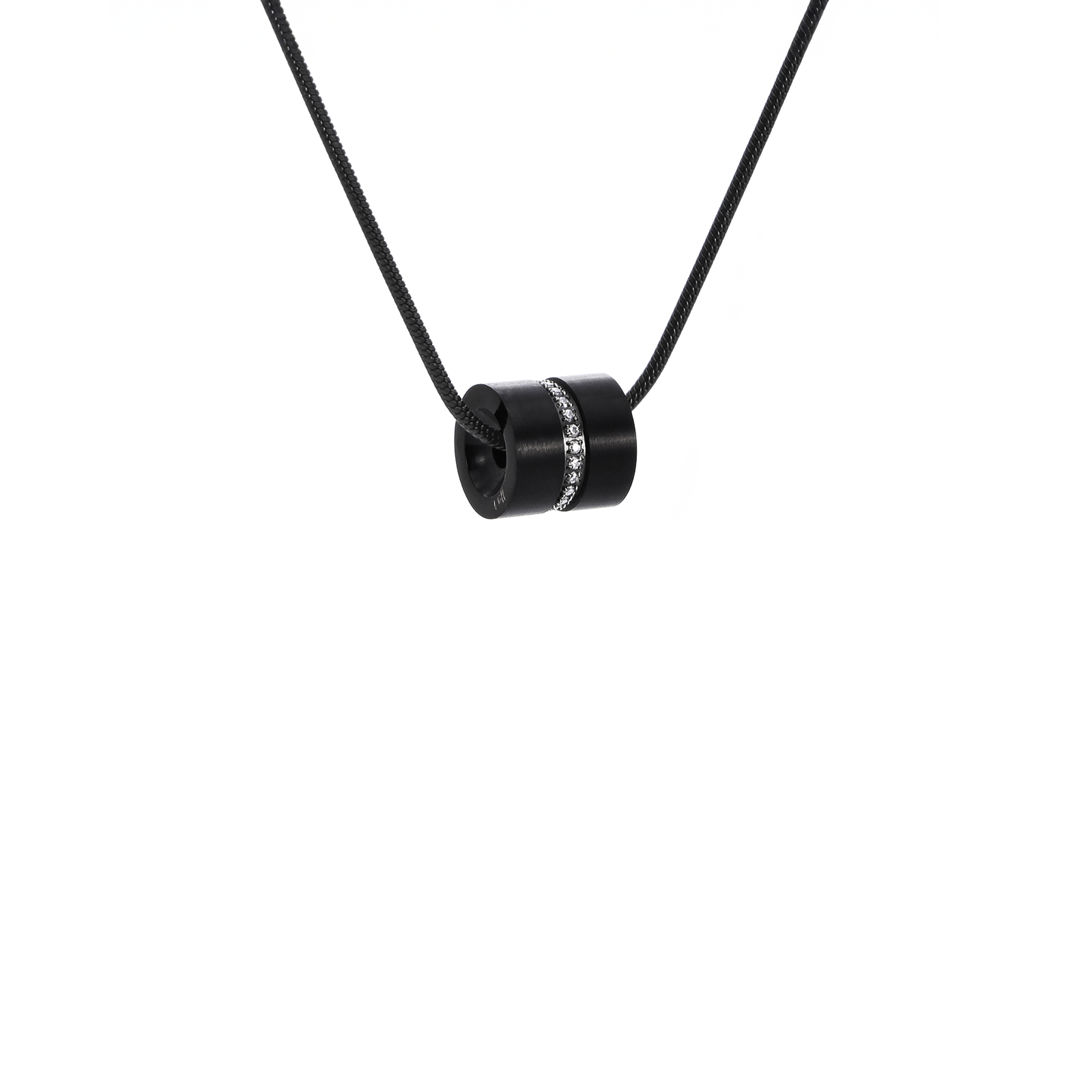 PT118B B.Tiff Black Barrel Pendant - PBNJ FASHIONS