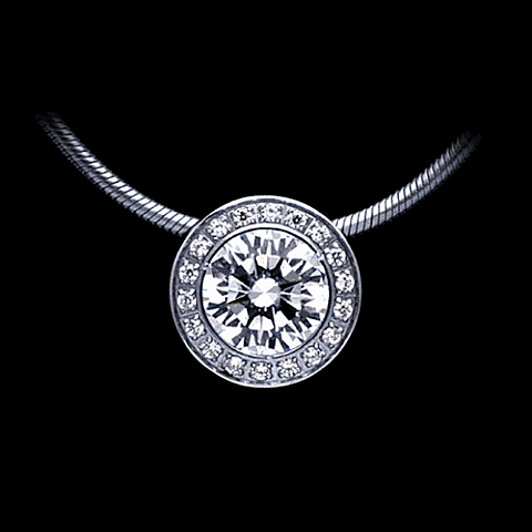 PT125W B.Tiff Aŭreolo 1ct Pendant - PBNJ FASHIONS