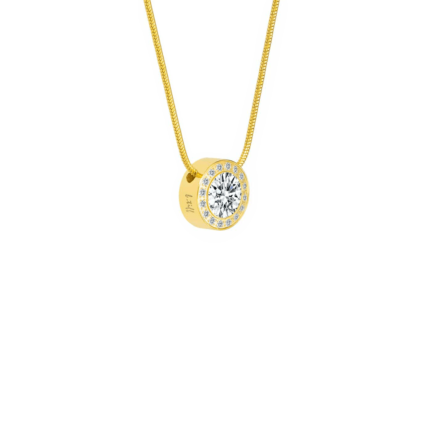 PT125G B.Tiff Gold Aŭreolo 1ct Pendant - PBNJ FASHIONS