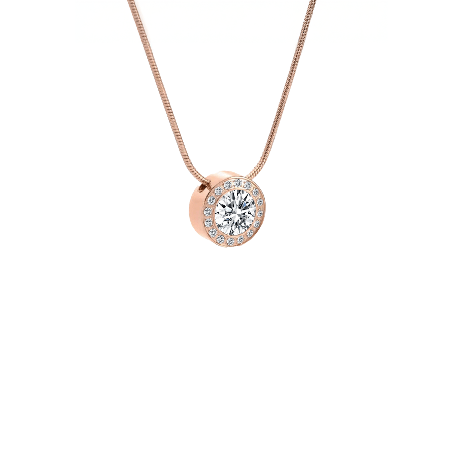 PT125RG B.Tiff Rose Gold Aŭreolo 1ct Pendant - PBNJ FASHIONS