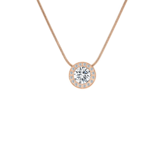 PT125RG B.Tiff Rose Gold Aŭreolo 1ct Pendant - PBNJ FASHIONS