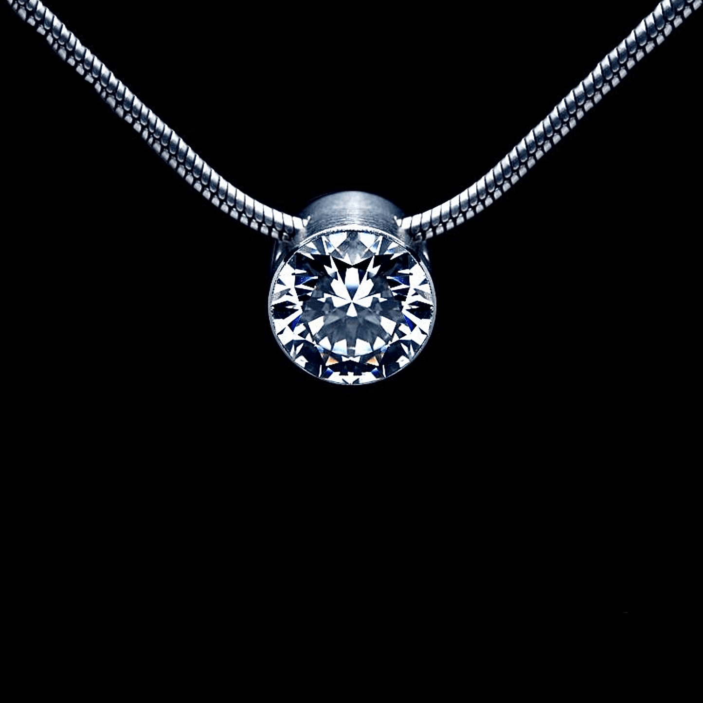 PT201W B.Tiff 2 ct Solitaire Pendant - PBNJ FASHIONS
