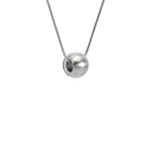PT220W B.Tiff Pave Hollow Globe Pendant Necklace - PBNJ FASHIONS
