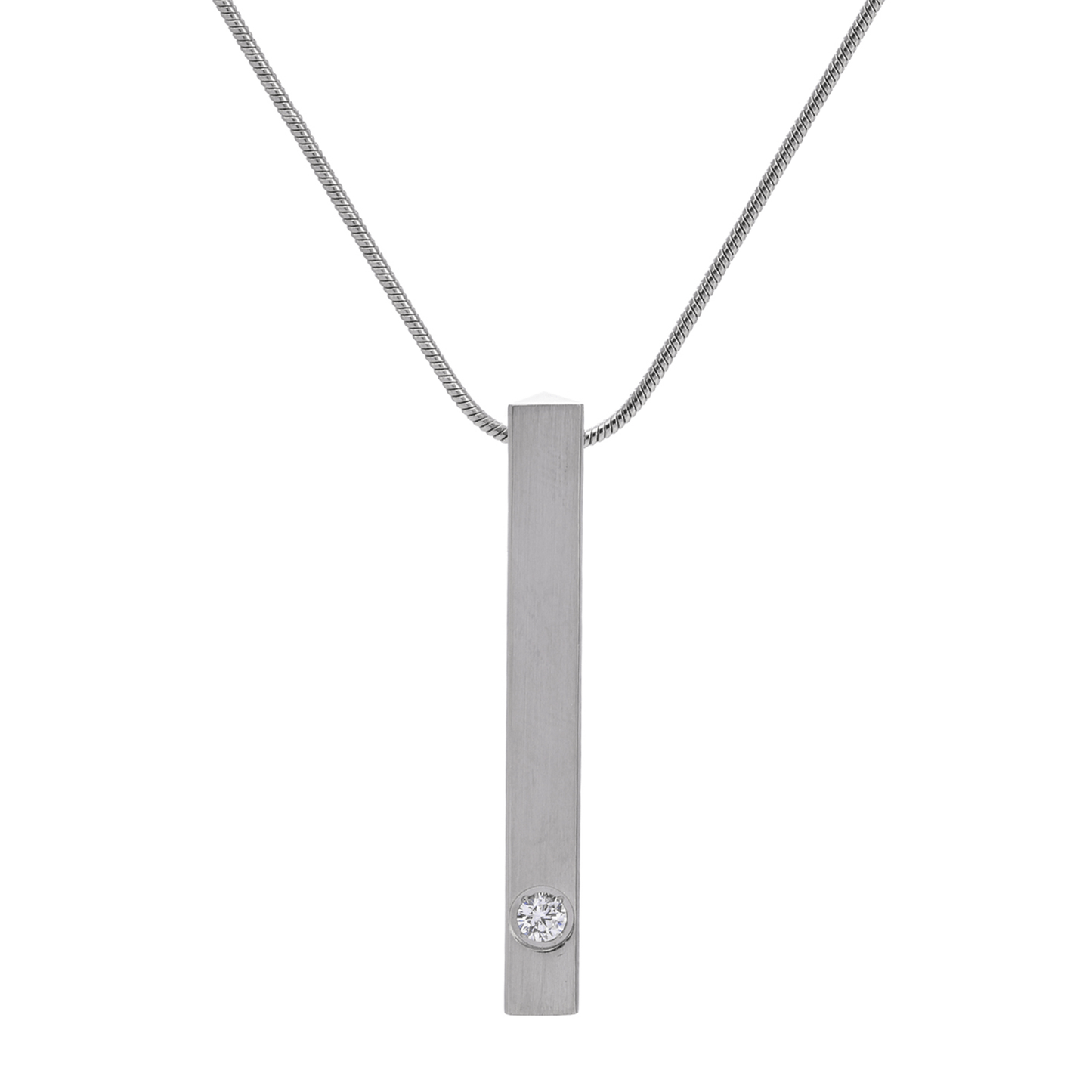 PT223W B.Tiff Supera Bar Stainless Steel Pendant Necklace - PBNJ FASHIONS