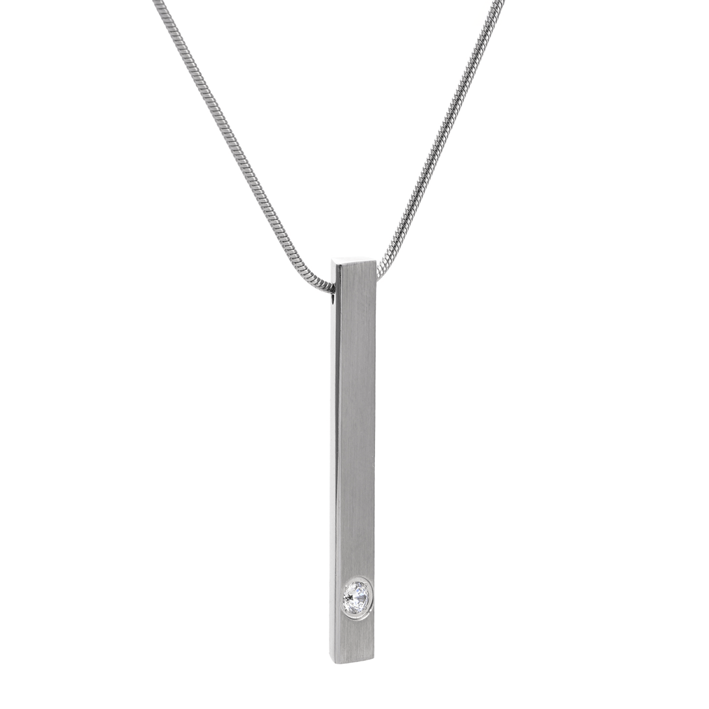 PT223W B.Tiff Supera Bar Stainless Steel Pendant Necklace - PBNJ FASHIONS