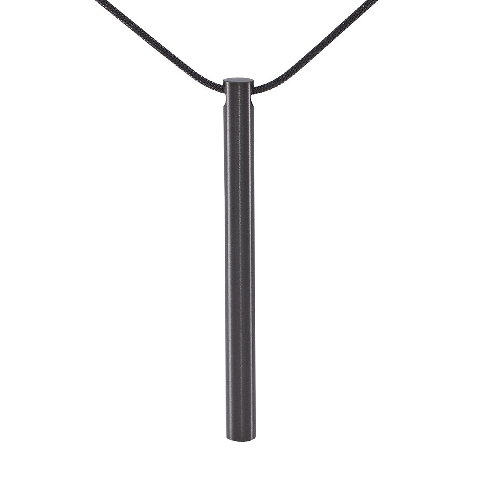 PT300B B.Tiff Black Plain Bar Pendant - PBNJ FASHIONS