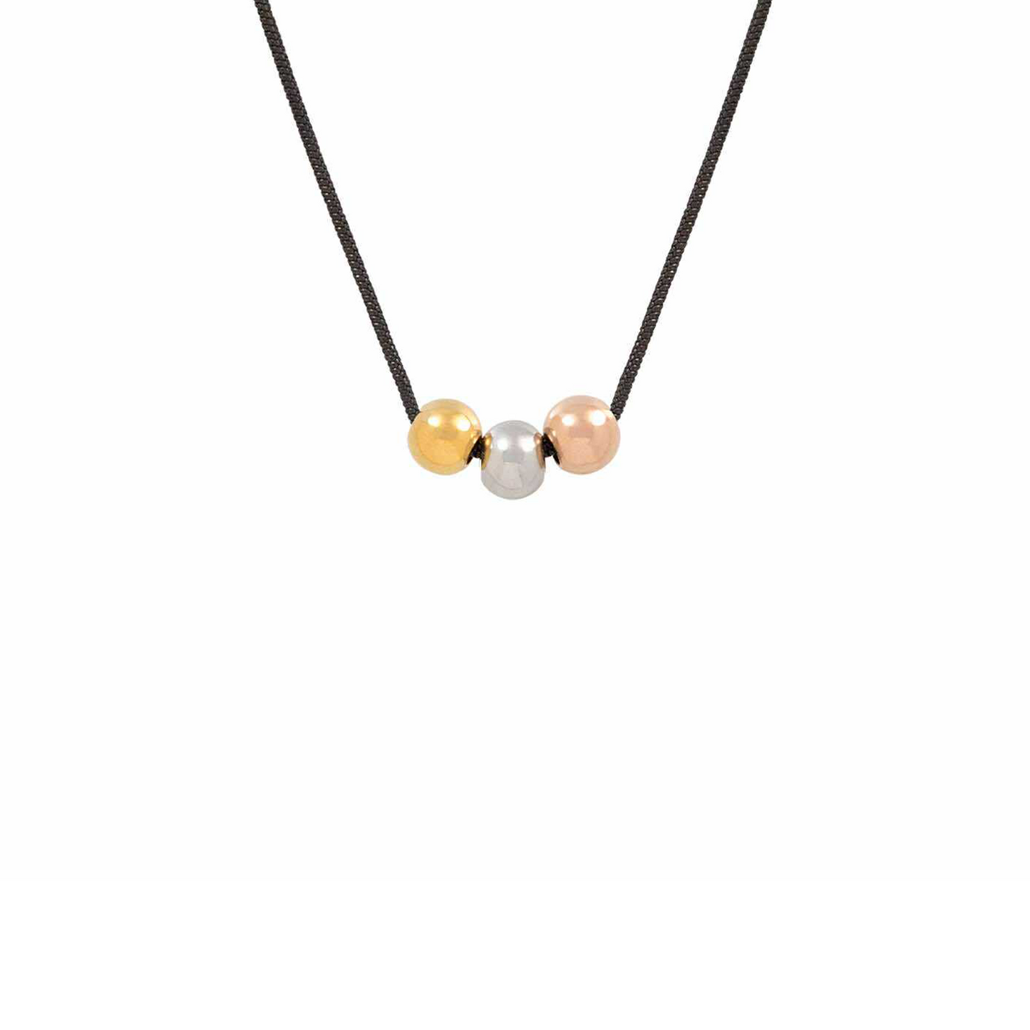 PT302B B.Tiff Triolette Pendant Necklace [Black Chain]