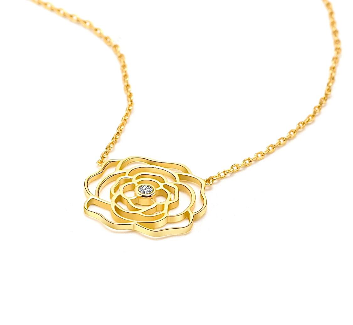 PT308G B.Tiff Rosé Gold Pendant Necklace - PBNJ FASHIONS
