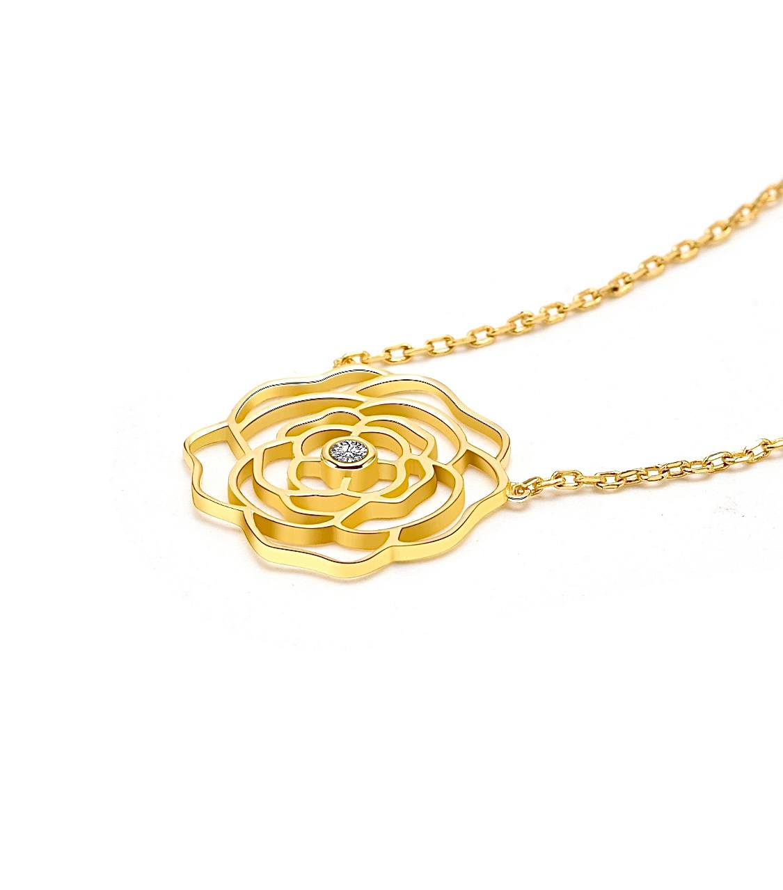 PT308G B.Tiff Rosé Gold Pendant Necklace - PBNJ FASHIONS