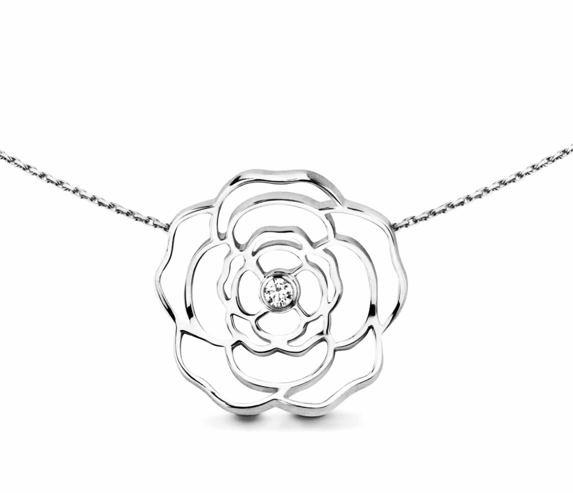 PT308W B.Tiff Rosé Silver Pendant Necklace - PBNJ FASHIONS