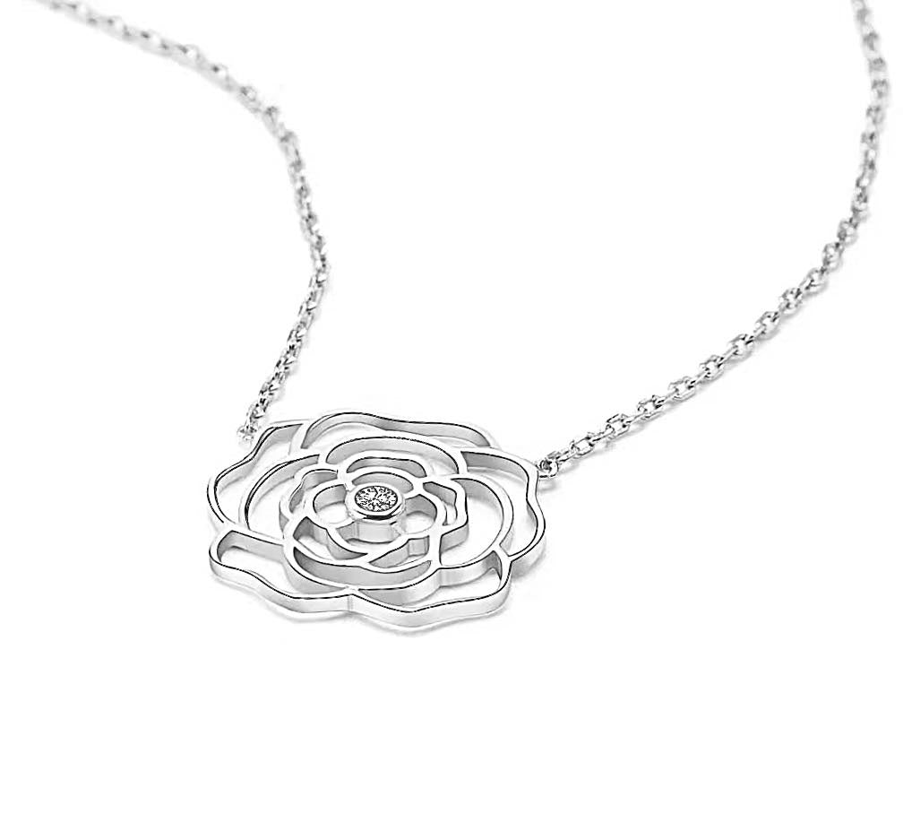 PT308W B.Tiff Rosé Silver Pendant Necklace - PBNJ FASHIONS