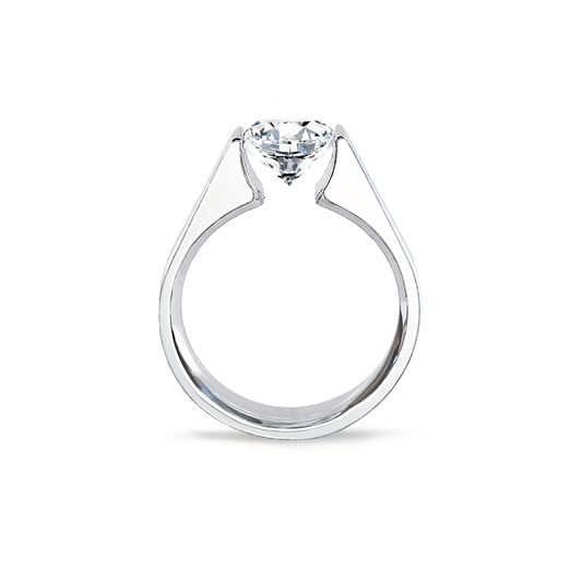 RG093W B.Tiff 2 ct Round Solitaire Engagement Ring - PBNJ FASHIONS