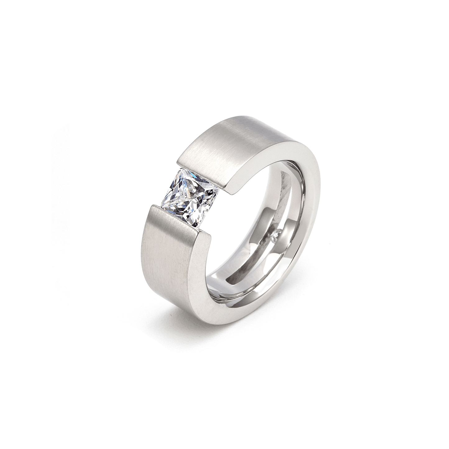 RG094W B.Tiff Tension 1 ct Princess Cut Solitaire Ring - PBNJ FASHIONS