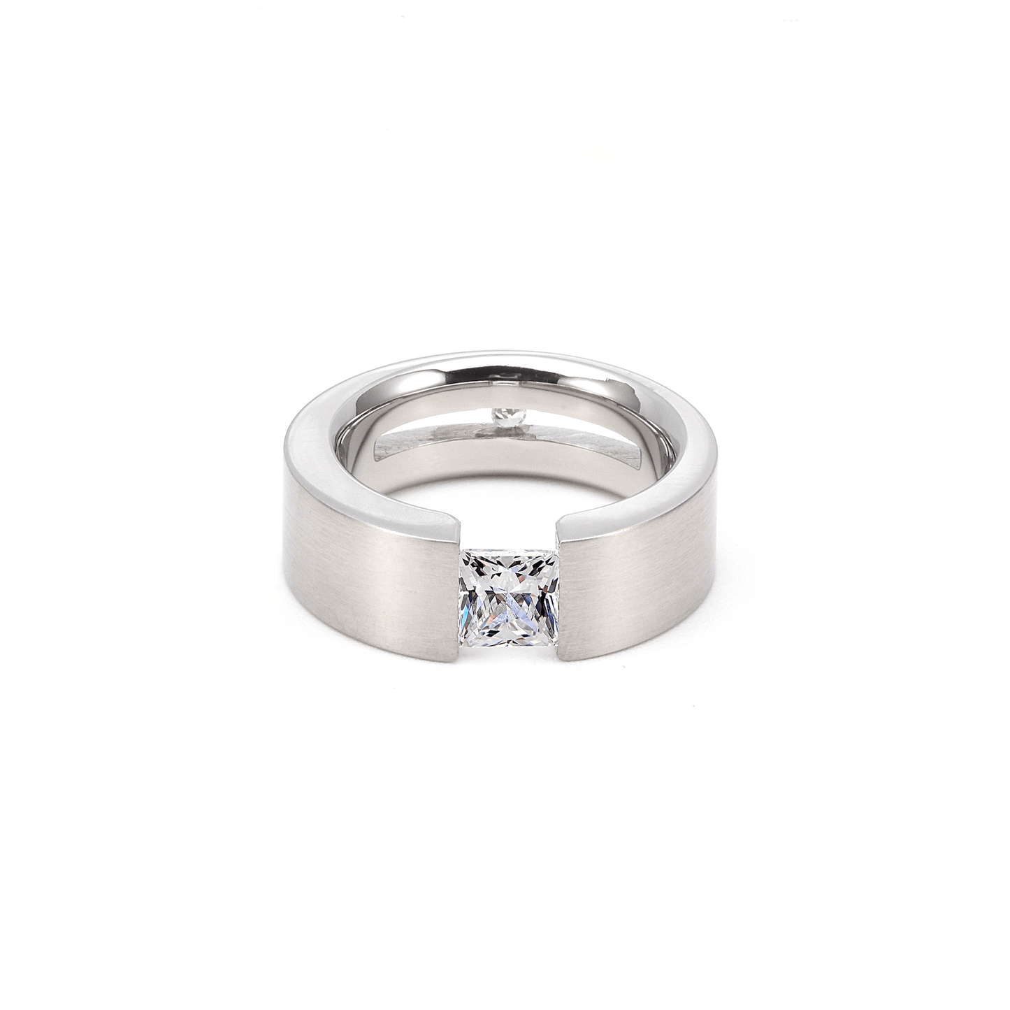 RG094W B.Tiff Tension 1 ct Princess Cut Solitaire Ring - PBNJ FASHIONS