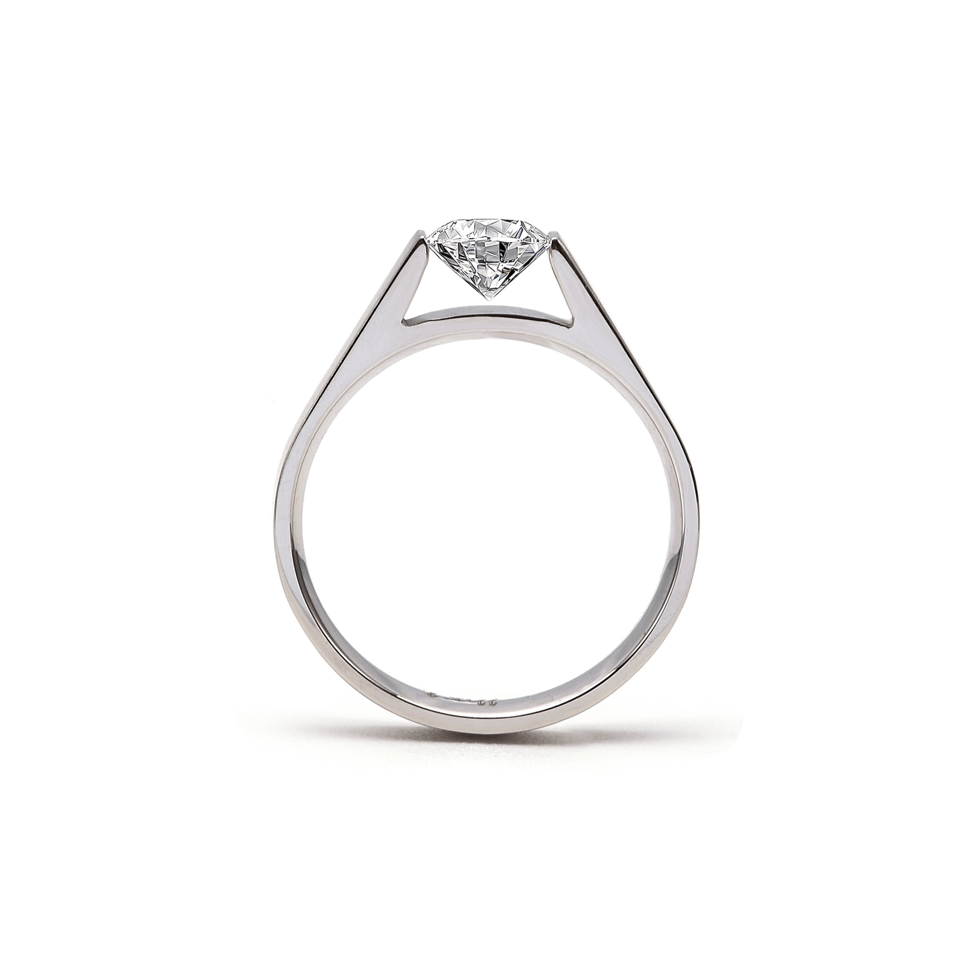 RG096W B.Tiff Tension .75 ct Round Solitaire Engagement Ring - PBNJ FASHIONS