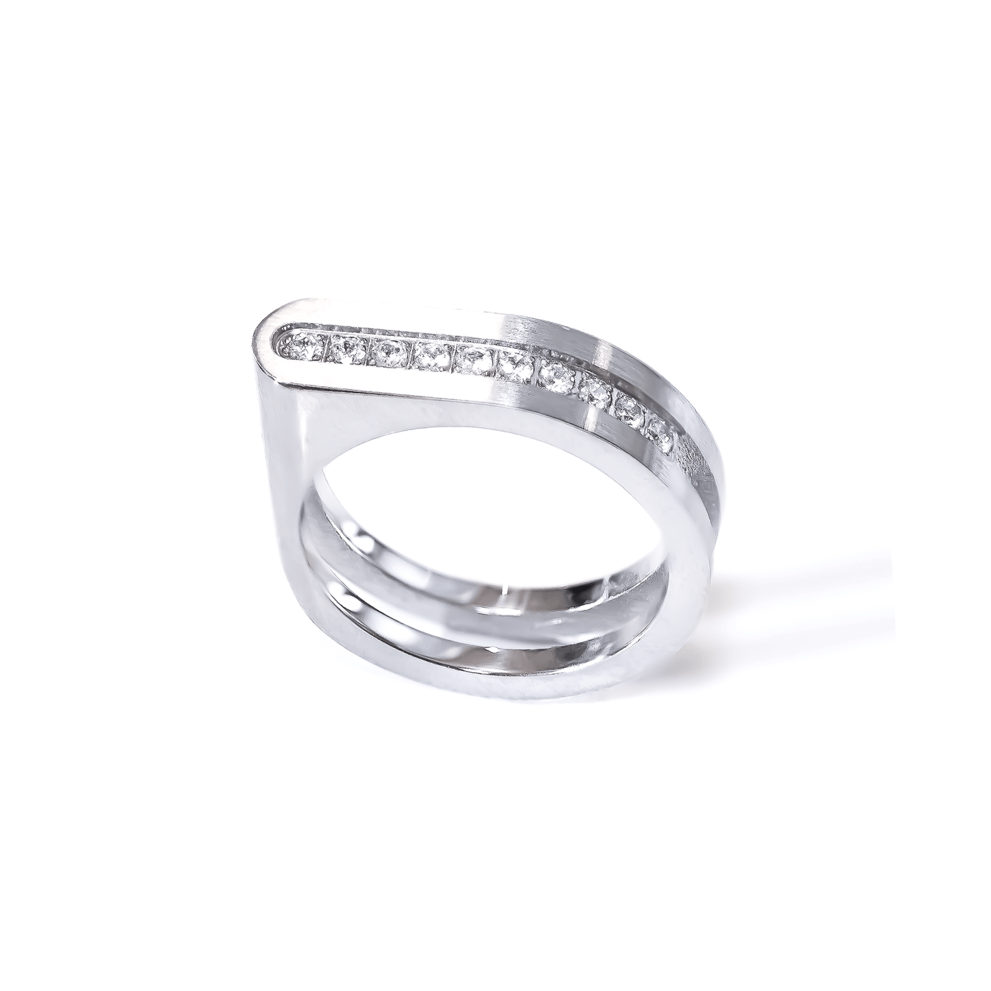 RG098W B.Tiff Pavé Carrée Ring - PBNJ FASHIONS