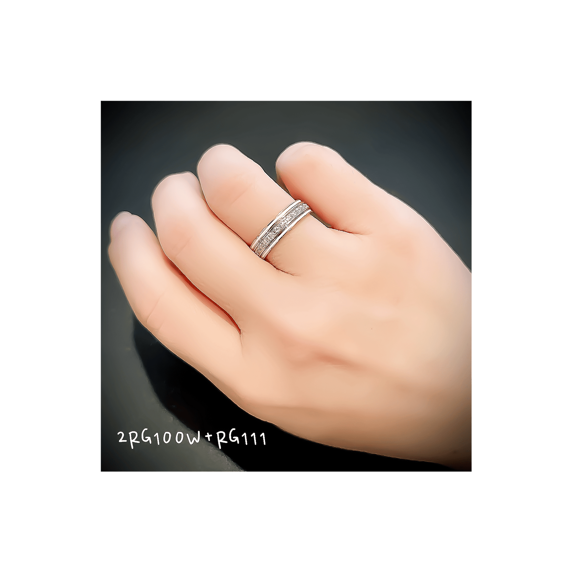 RG100GW B.Tiff "The Hamptons" White Enamel Gold Ring 2 - Pack [Thin Band] - PBNJ FASHIONS