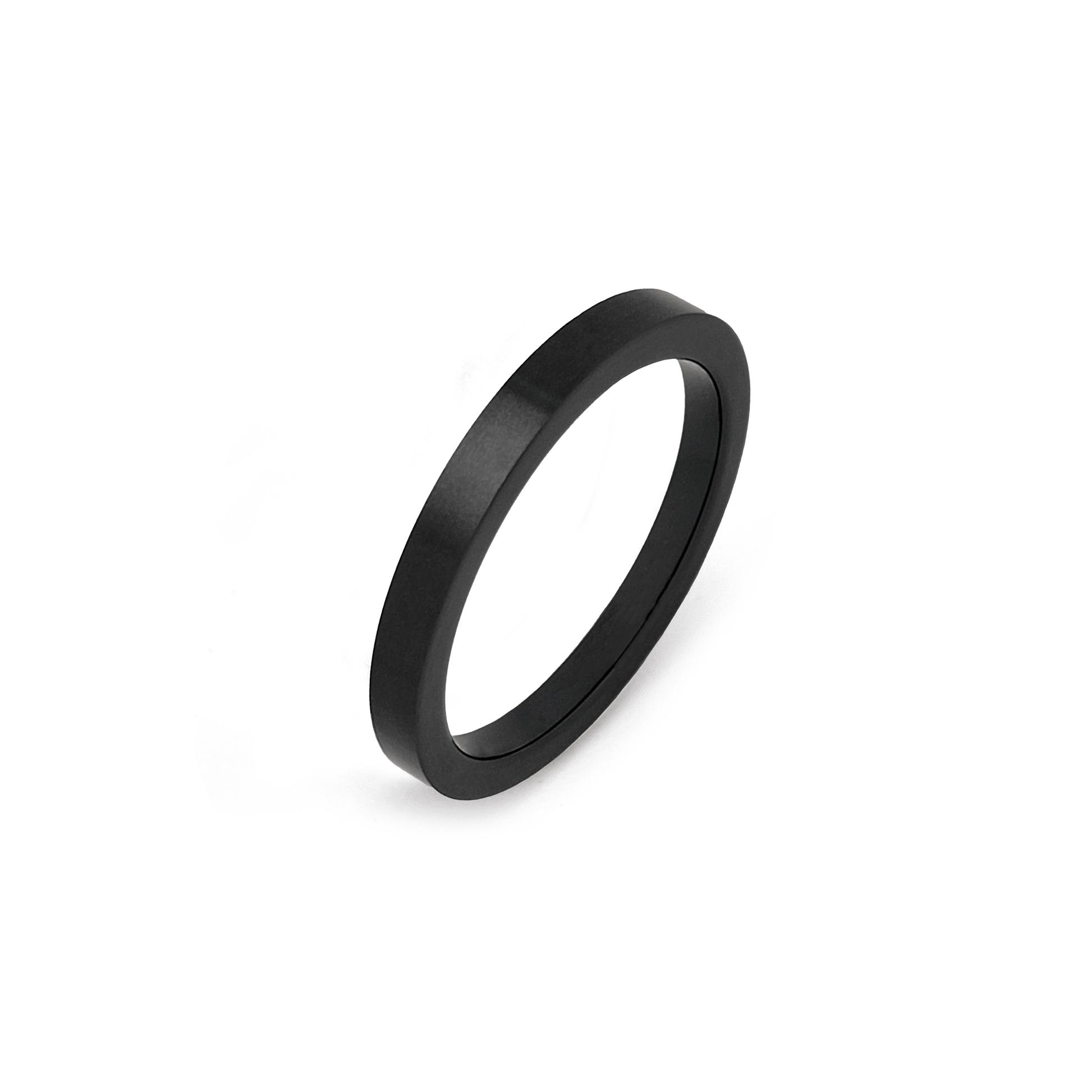 RG103B B.Tiff Plain Black Ceramic Ring [Thin Band] - PBNJ FASHIONS