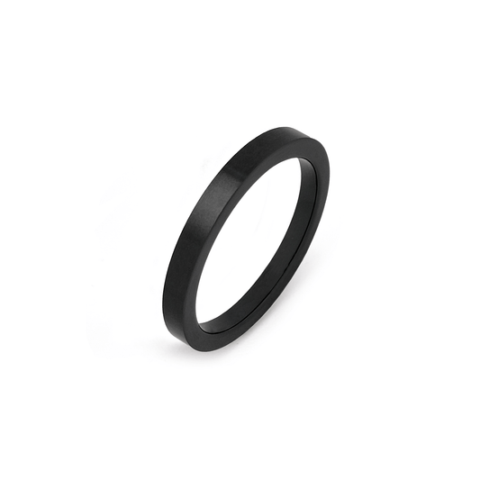 RG103B B.Tiff Plain Black Ceramic Ring [Thin Band] - PBNJ FASHIONS