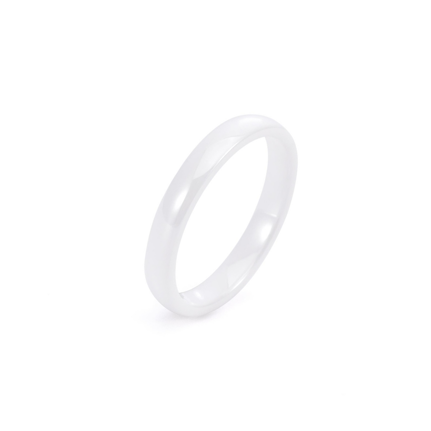 RG103W B.Tiff Plain White Ceramic Ring [Thin Band]