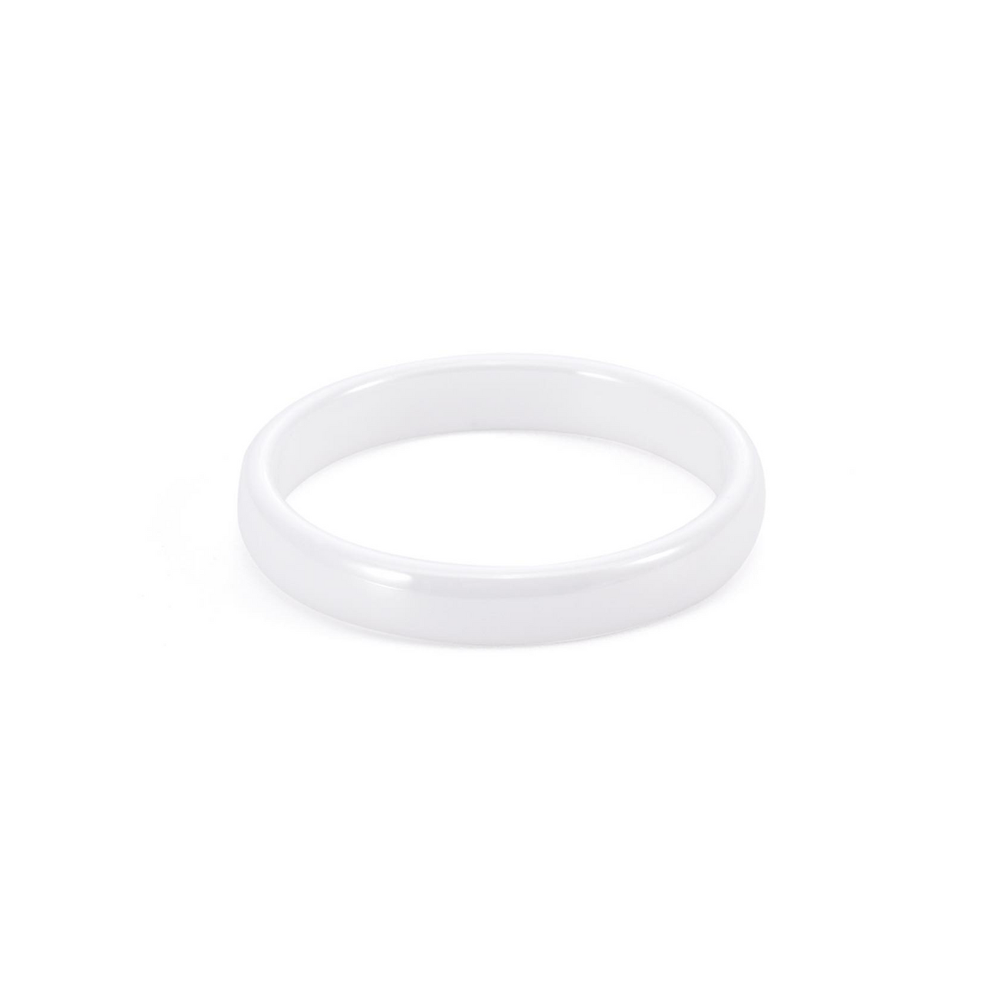 RG103W B.Tiff Plain White Ceramic Ring [Thin Band]