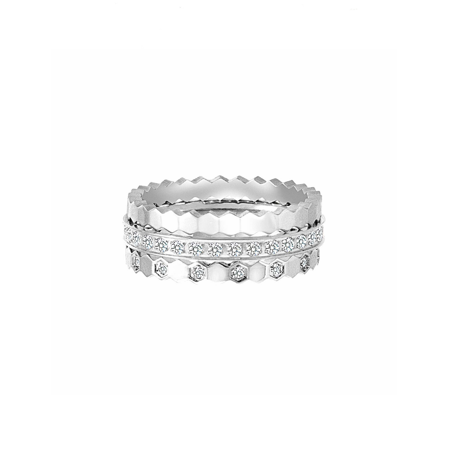 RG109W-110W-111W B.Tiff Pavé Mon Rêve Eternity Ring Set
