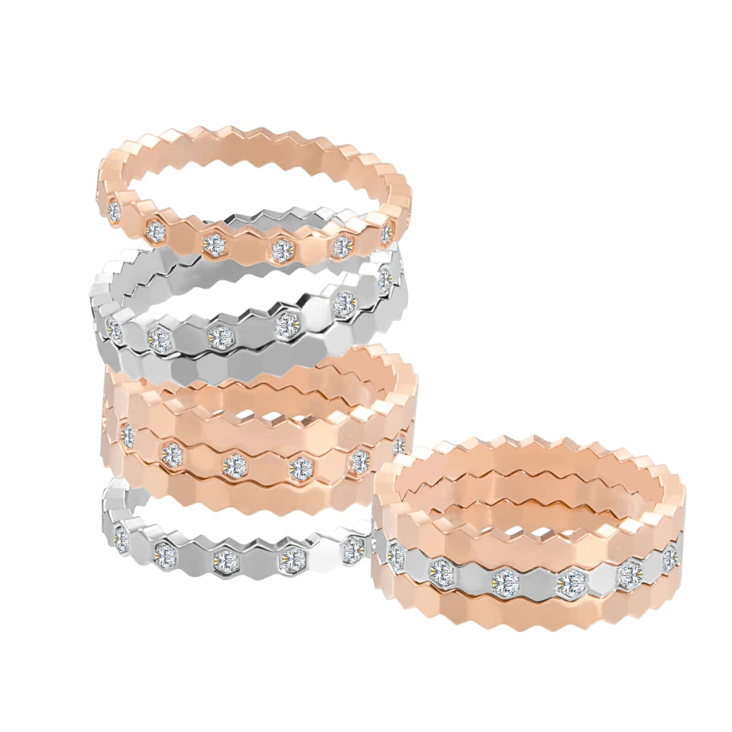 RG110RG B.Tiff Pavé Rose Gold Mon Rêve Ring