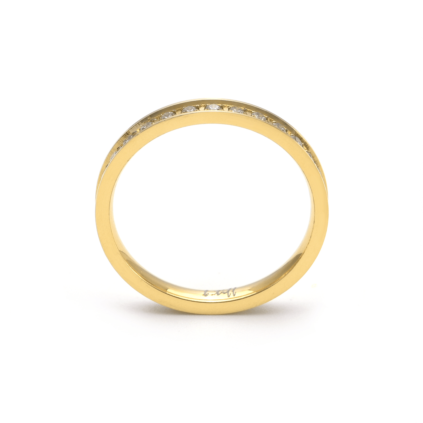 RG111G B.Tiff Gold Stacking .01 ct Eternity Ring [Thin Band] - PBNJ FASHIONS