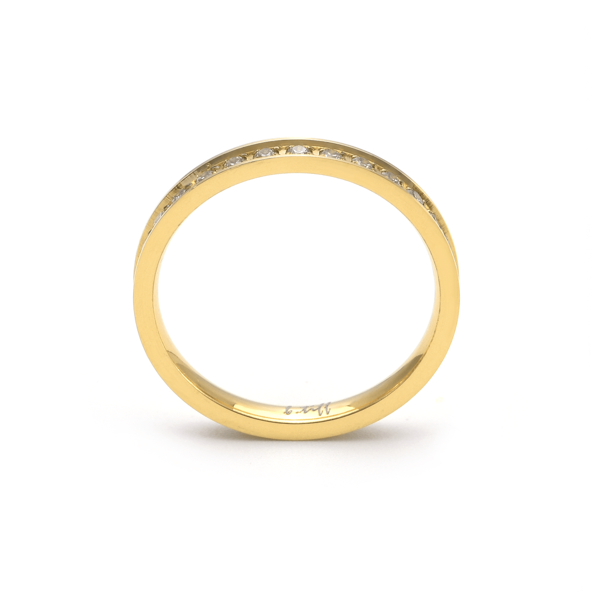 RG111G B.Tiff Gold Stacking .01 ct Eternity Ring [Thin Band] - PBNJ FASHIONS