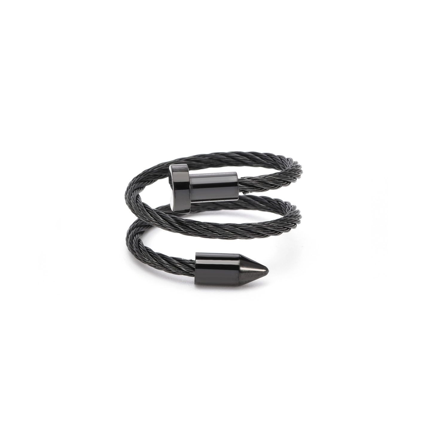 RG116B B.Tiff Black Pointe Cable Adjustable Ring