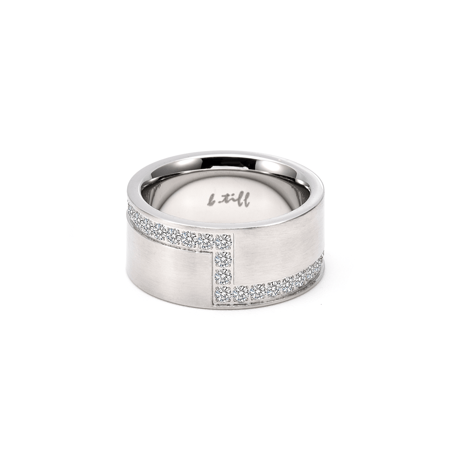 RG129W B.Tiff .02 ct Cross Body Ring [Wide Band] - PBNJ FASHIONS